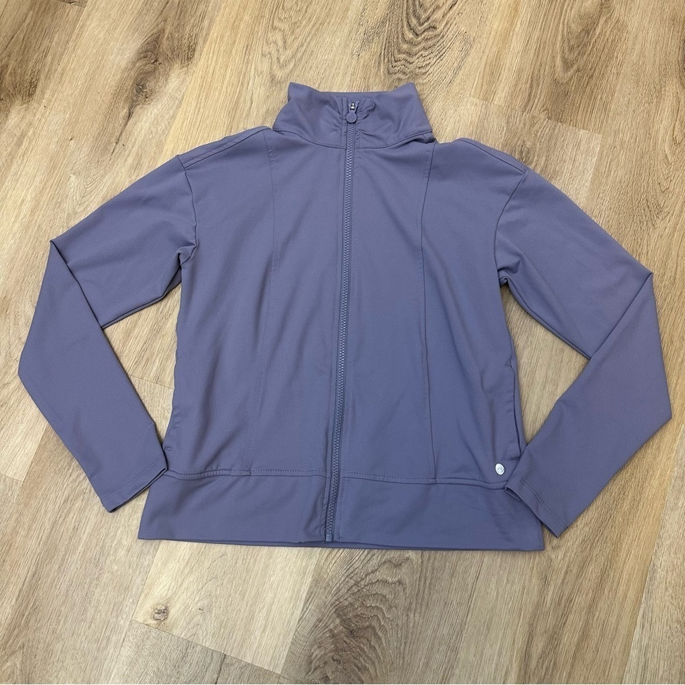 Apana Purple Bomber Jacket Cropped Athletic